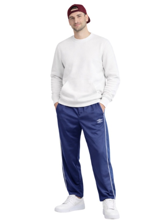 Umbro Other - Vintage 90s Umbro Navy Athletic Pants w White Piping & Zip Bottom – Large Fair